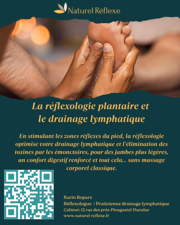 La réflexologie plantaire et le drainage lymphatique